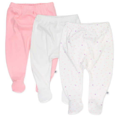 Newborn - 3-Pack Organic Cotton Footed Pants | Honest Baby Clothing