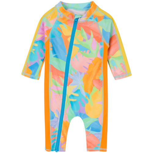 6-12 Months Sunsuit - Long Sleeve Romper Swimsuit | "Vibrant Vacay"