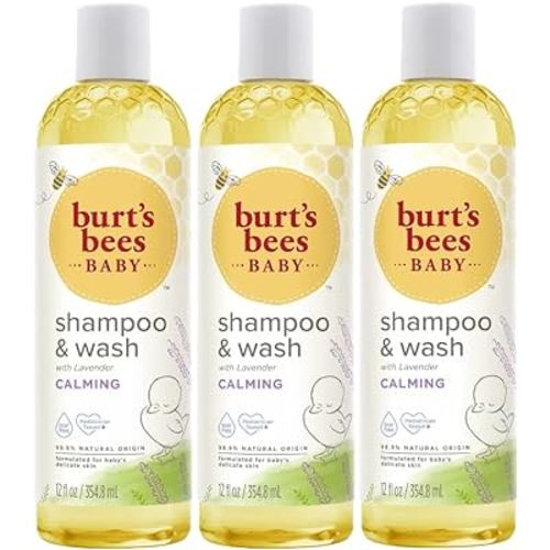 Burt’s Bees Baby Shampoo & Wash, Calming, 12 Ounces (Pack of 3) (Packaging May Vary)