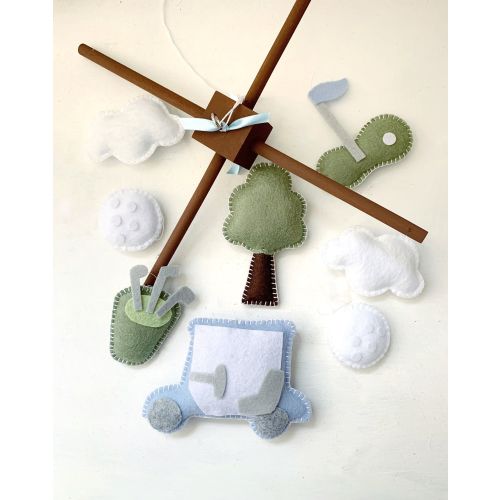Baby Mobile golf, golfing nursery, golf baby decor, custom Baby crib mobile, baby boy mobile, kids room decor, nursery decor golf, boy room
