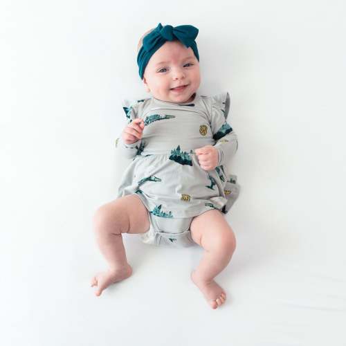 Long Sleeve Twirl Bodysuit Dress in Journey