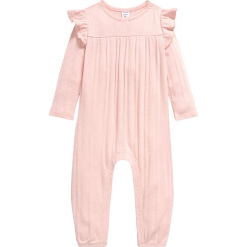 Pointelle Ruffle Romper, 3M