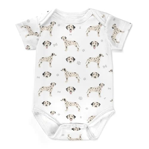 Vodbne Baby and Dog Clothes, Cute Dog Theme Baby Onesie, Short Sleeve Infant Dog Baby Stuff Shower Gifts for Boys Girls