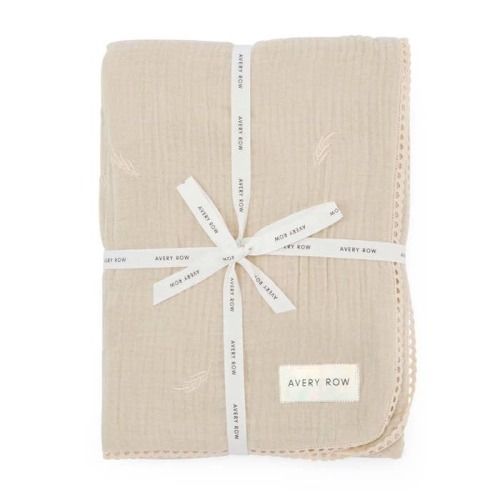 Embroidered Muslin Blanket