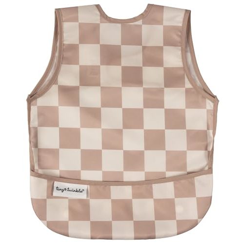 Tiny Twinkle Mess Proof Baby Bib - Waterproof Toddler and Baby Apron Bib - Machine Washable - PFAS and BPA Free