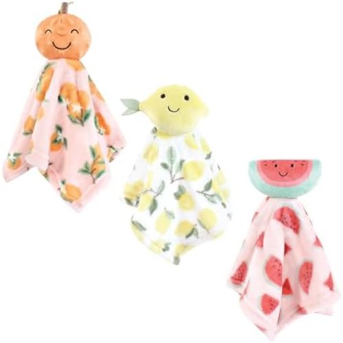Hudson Baby Unisex Baby Animal Face Security Blanket, One Size