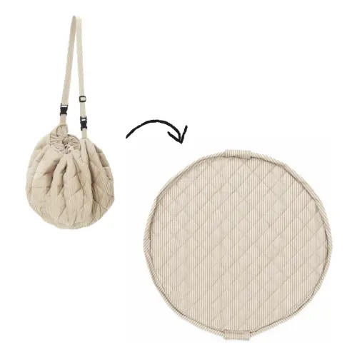 Play and Go - Bag / Playmat - Stripes - Blue | Smallable