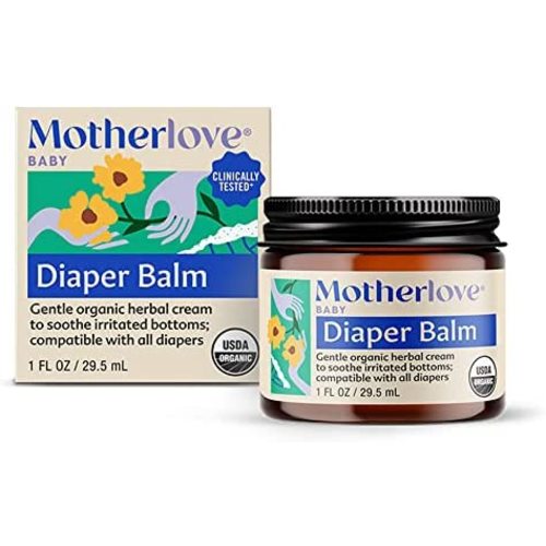 Motherlove Diaper Balm (1 oz) Organic Herbal Diaper Rash Cream—Cloth Diaper Safe, Zinc Oxide- & Petroleum-Free—Ideal Diaper Bag Size