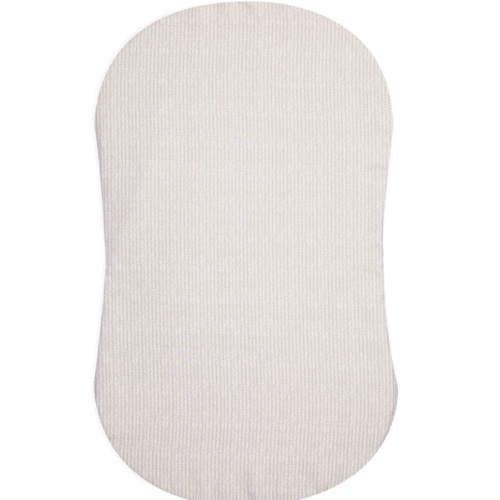 HALO - BassiNest Fitted Sheet 100% Cotton | Herringbone - cream ,