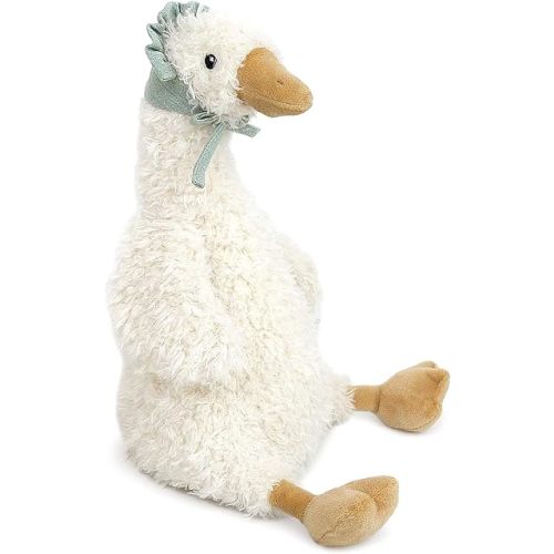 MON AMI Greta Goose Stuffed Animal – 15” Plush Toy for Kids, Cute & Adorable, Embroidered Eyes & Beads, Soft & Cuddly, Nursery Décor, Premium Quality Plush, Huggable Toy