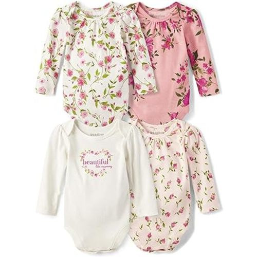 The Children's Place Baby Girl's and Newborn Long Sleeve Bodysuits