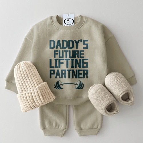 DADDY'S FUTURE LIFTING PARTNER Baby 2-Piece Set