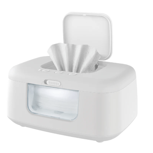 TinyBums Baby Wipe Warmer with LED nightlight - White