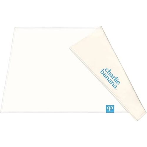 Charlie Banana Baby Reusable and Washable Ultra Soft Cotton Changing Pad, White