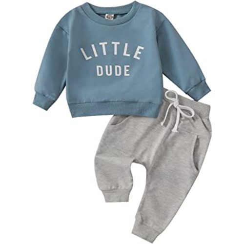 Sprifallbaby Toddler Newborn Baby Boy Outfit Bro Long Sleeve Sweatshirts Pants Clothes Set Infant Boys Fall Winter 2PCS