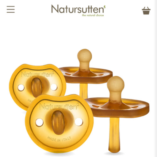 Natural Rubber Butterfly Pacifier - 2 Pack - Natursutten