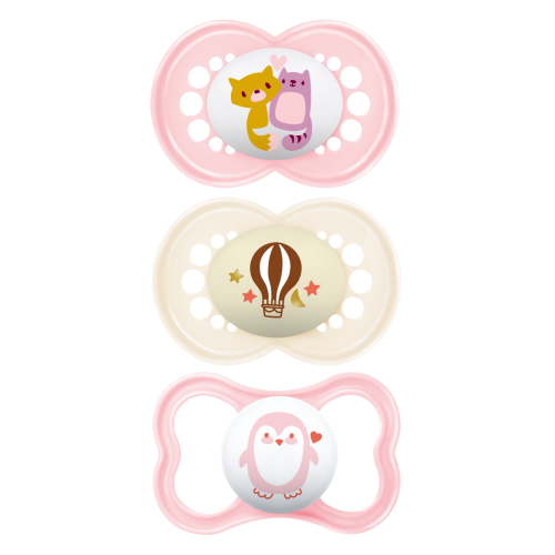 MAM Variety Pack Pacifier, 6+ months, Girl, 3 Pack