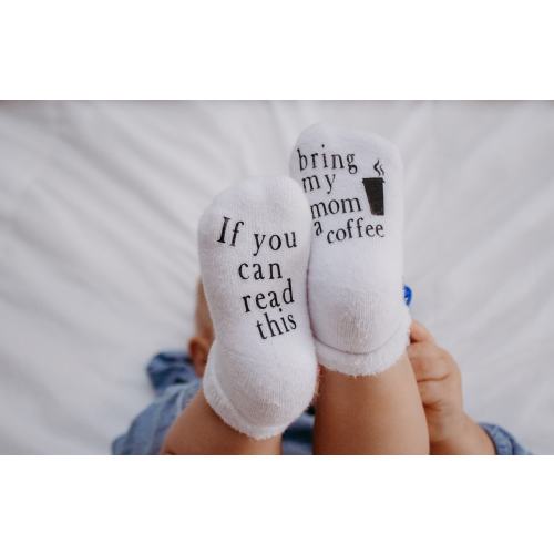 Unisex Baby Shower Gift, If you Can Read This Bring my Mom a Coffee®, Baby Socks, Mothers Day Gift, Coffee Socks, Coffee Gifts, Baby Gift