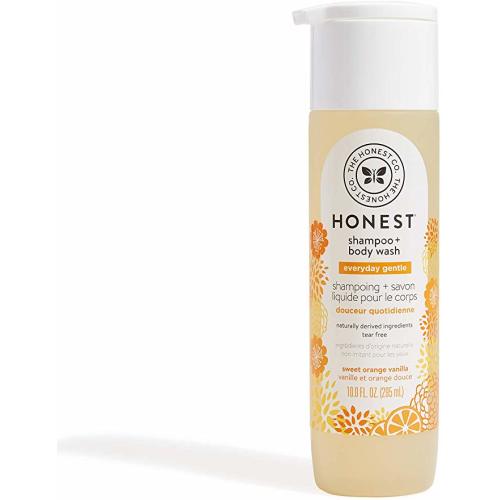 The Honest Company Perfectly Gentle Sweet Orange Vanilla Shampoo + Body Wash, Tear-Free Baby Shampoo with Naturally Derived Ingredients, Sulfate- & Paraben-Free Baby Bath, 10.0 Fl Ounces - 10 Fl Oz (Pack of 1) - Multi