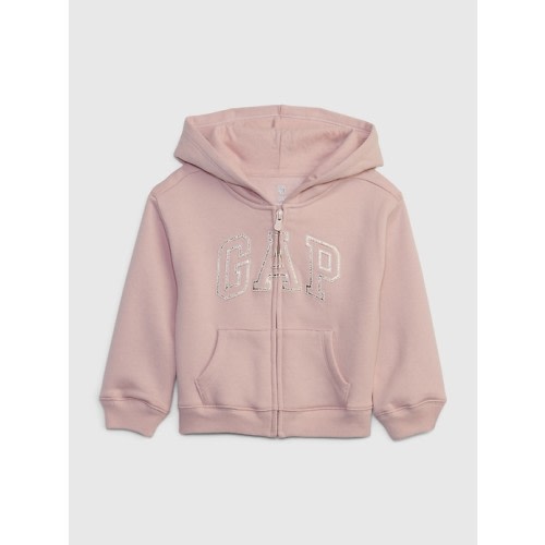 Toddler Metallic Gap Logo Hoodie in pink standard, size: 6-12 M