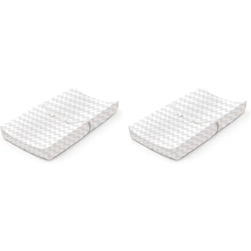 Summer Infant Ultra Plush Changing Pad Cover, Chevron (Pack of 2)