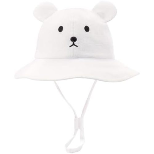 FURTALK Baby Toddler Sun Hat Wide Brim Baby Bucket Hats with Bear Ears Infant Beach Hat