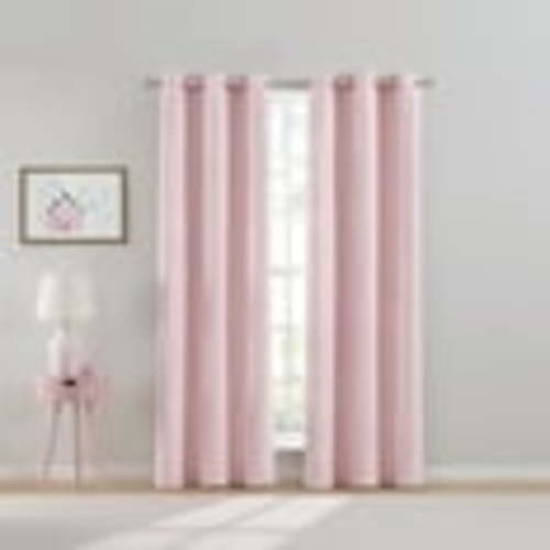 Your Zone Kids' Corduroy Blackout Curtain Panel, 1 Panel, Pink, 38" W x 84" L