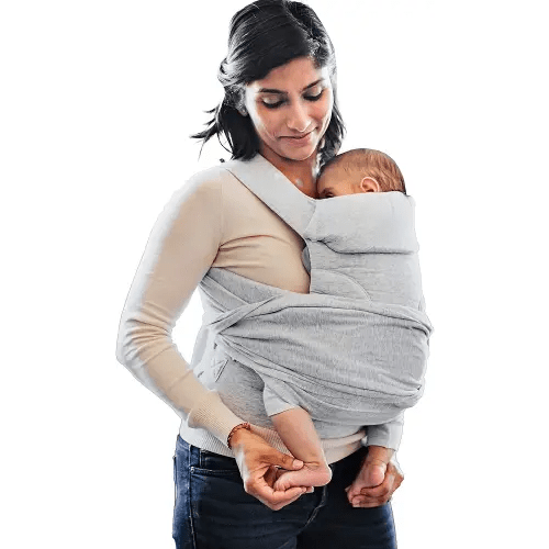 Boppy ComfyGrow Baby Carrier, 7-35lbs, Dove Gray, Newborn to Toddler with 3 Carrying Positions, 3-Stage Adjustable Seat and Head Support, Cotton Fabric