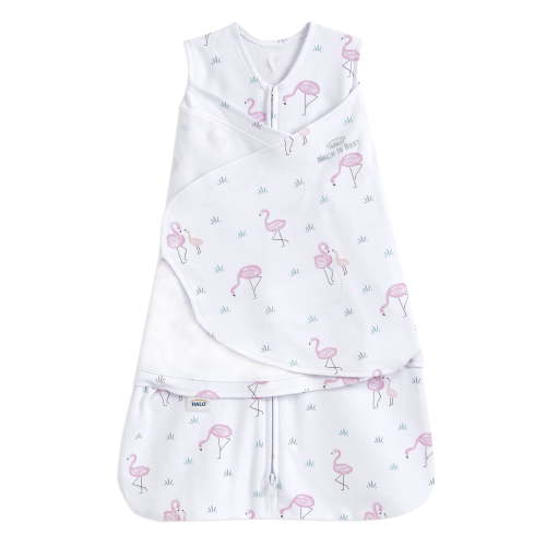 Halo® Sleepsack® Swaddle, 100% Cotton, Flamingos, Newborn Girls, 0-3 Months