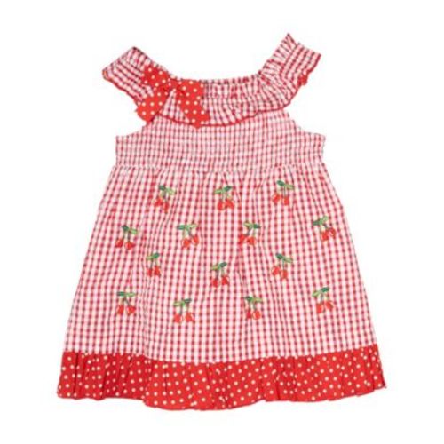 Baby Girls Cherry Seersucker Dress