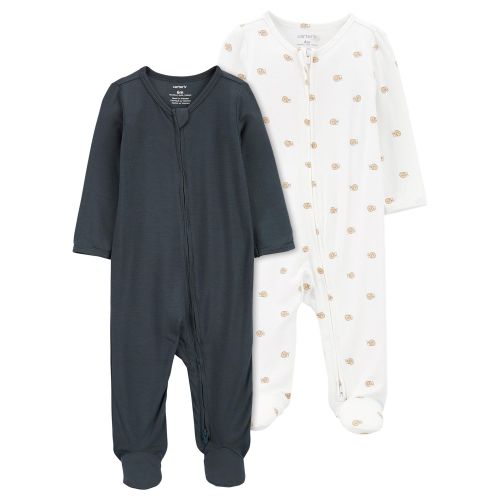Baby 2-Pack Zip-Up PurelySoft Sleep & Play Pajamas | Carter's