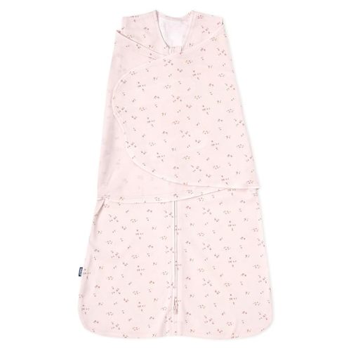 HALO 100% Cotton Sleepsack Swaddle, 3-Way Adjustable Wearable Blanket, TOG 1.5, Pink Floral, Newborn, 0-3 Months