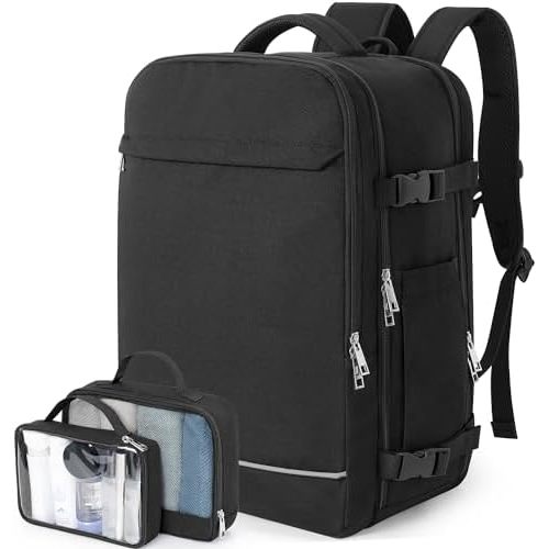 Personal Item Backpack, 40L Large Travel Backpack for Women Men, Waterproof Carry on Backpack for College, Business, Work