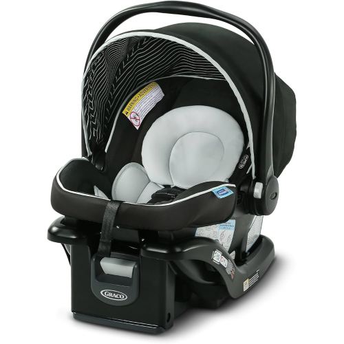 Graco SnugRide Lite LX Infant Car Seat, Lightweight Rear-Facing Seat for Babies 4–30 lb, 4-Position Adjustable Base, LATCH Installation & ProtectPlus Engineered, Studio