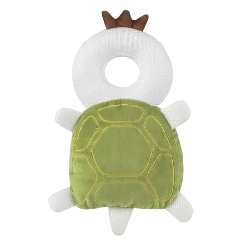 PandaEar Baby Head Protection Backpack Toddler Adjustable Walking Head Protector, Head Protection Backpack Wear Safety Pad for Falling Crawling and Walking (Green)