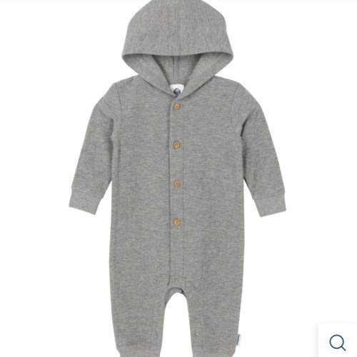 Baby Neutral Grey Heather Hooded Romper – Gerber Childrenswear