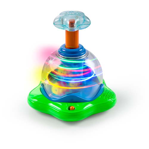 Bright Starts Press & Glow Spinner Baby Toy with Lights and Sounds, Ages 6 months +
