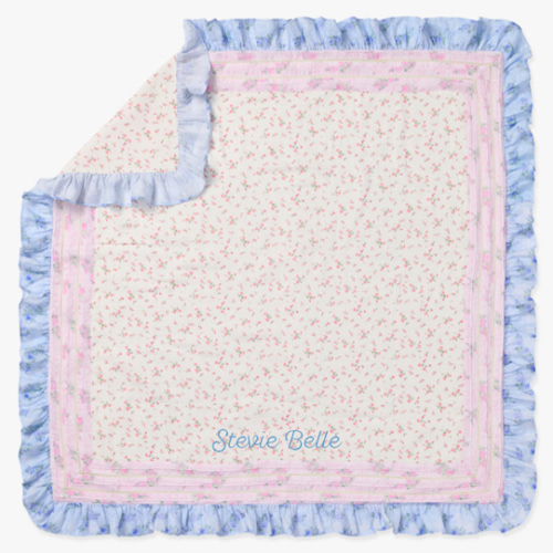 LoveShackFancy Ruffled Oversized Organic Muslin Baby Blanket