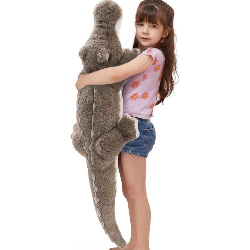MorisMos Giant Alligator Stuffed Animal, 46" Soft Large Alligator Plush Toy, Big Stuffed Crocodile Gifts for Kids Boys Girls