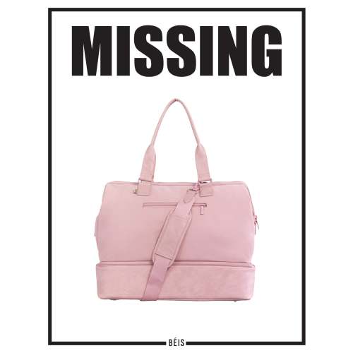 BÉIS 'The Weekender' in Atlas Pink - Weekender Travel Bag in Pink