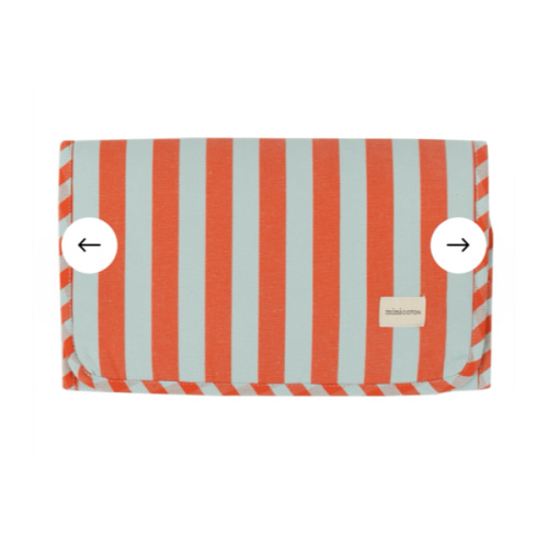 Changing pad - Coral + Aqua - Minicoton