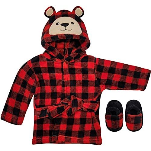 Rising Star Baby Toddler Robe Or Kids Robe for Girls and Boys - Kids & Baby Bath Robe Spa Set with Washcloth or Slippers