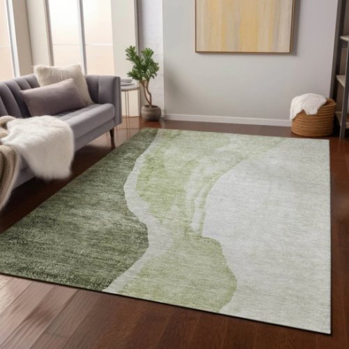 Machine Washable Indoor/ Outdoor Chantille Modern Abstract Rug