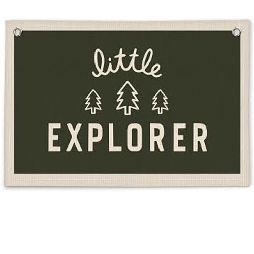Amazon.com: CalmVerve Boys Room Camping Decor Camp Banner, Little Explorer Baby Shower Linen Canvas Banner, Camping Classroom Decor, Olive Green Camping Flag Decoration for Toddler Bedroom Playroom 30X20inch : Home & Kitchen