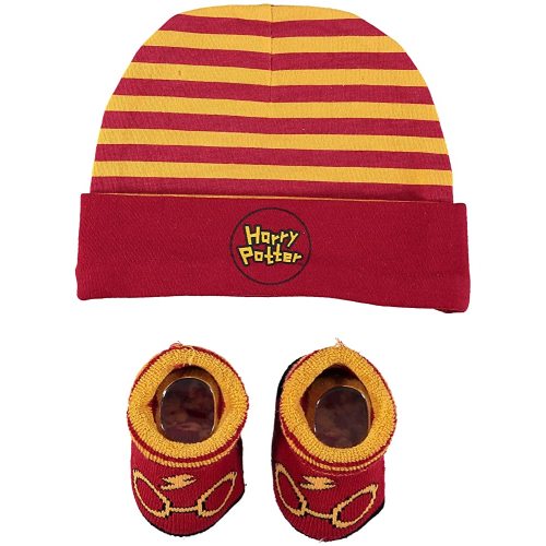 Harry Potter Baby Boys Cap and Bootie Set - Baby Gift Set with Hat and Socks for 0-12 Months