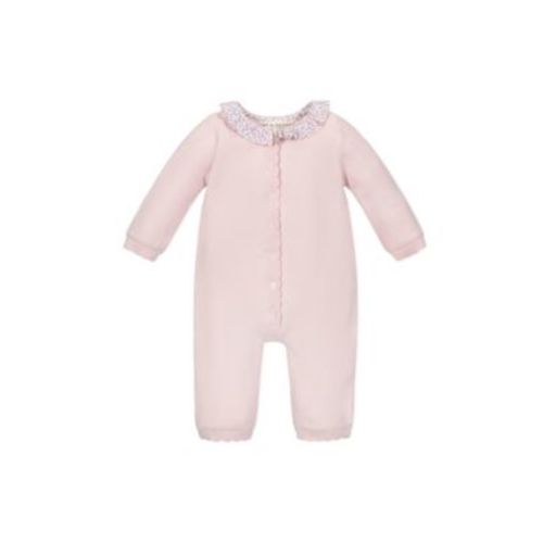 Unisex Organic Ruffle Collar Button Front Sweater Romper - Baby