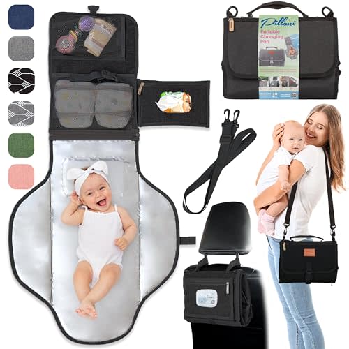 Portable Changing Pad for Baby, Baby Gifts for Boys and Girls, Travel Diaper Changing Pad for Newborn, Waterproof Baby Changing Mat, Foldable & Detachable Diaper Changing Station Baby Registry Search