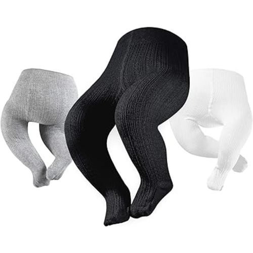 Petrass Baby Girls Cable Knitted Tights Infant Full-Footed Seamless Cotton Tights New-born Girls Seamless Leggings 3/4/5/6