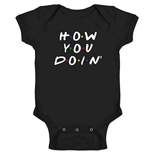 Pop Threads How You Doin Quote Funny 90s Retro Baby Toddler Kids Girl Boy T-Shirt
