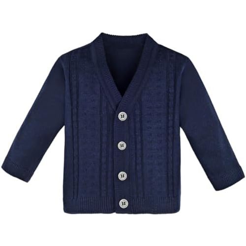 3-6mo Baby Boy Cable-Knit Cardigan Sweater